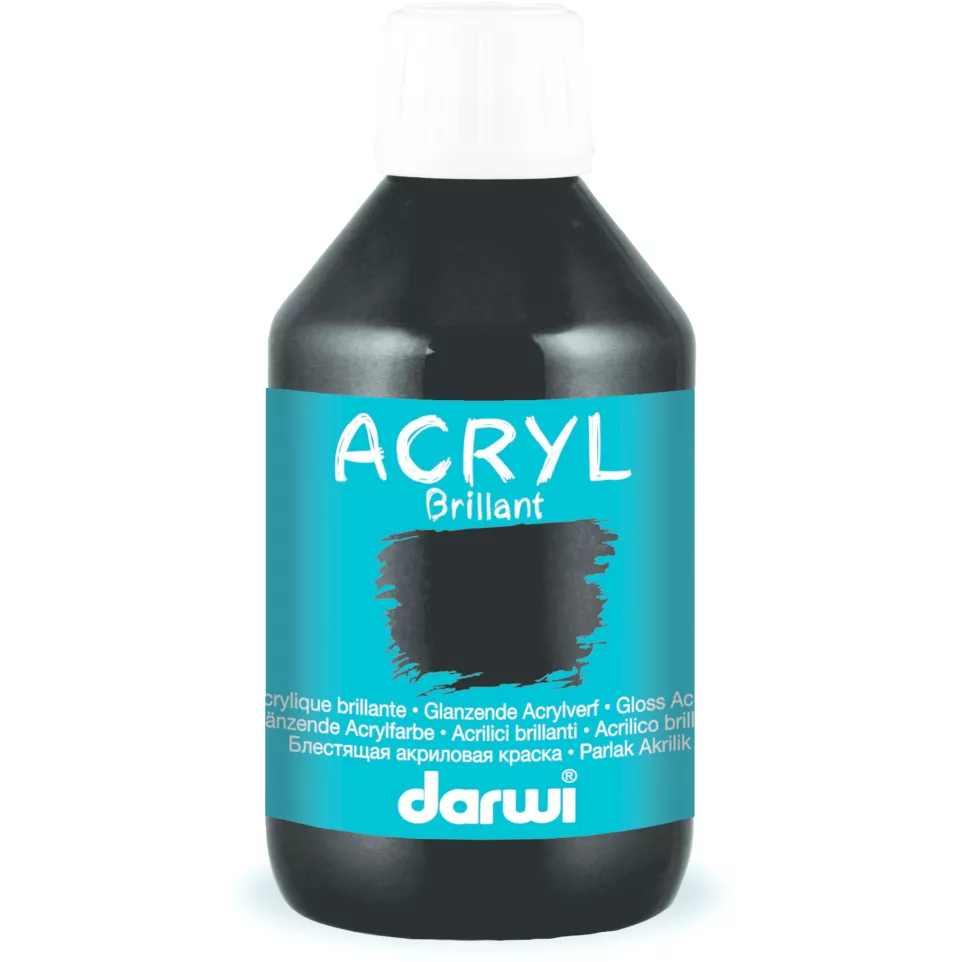 ACRYLIC GLOSSY 250 ML BLACK-/ Pc.