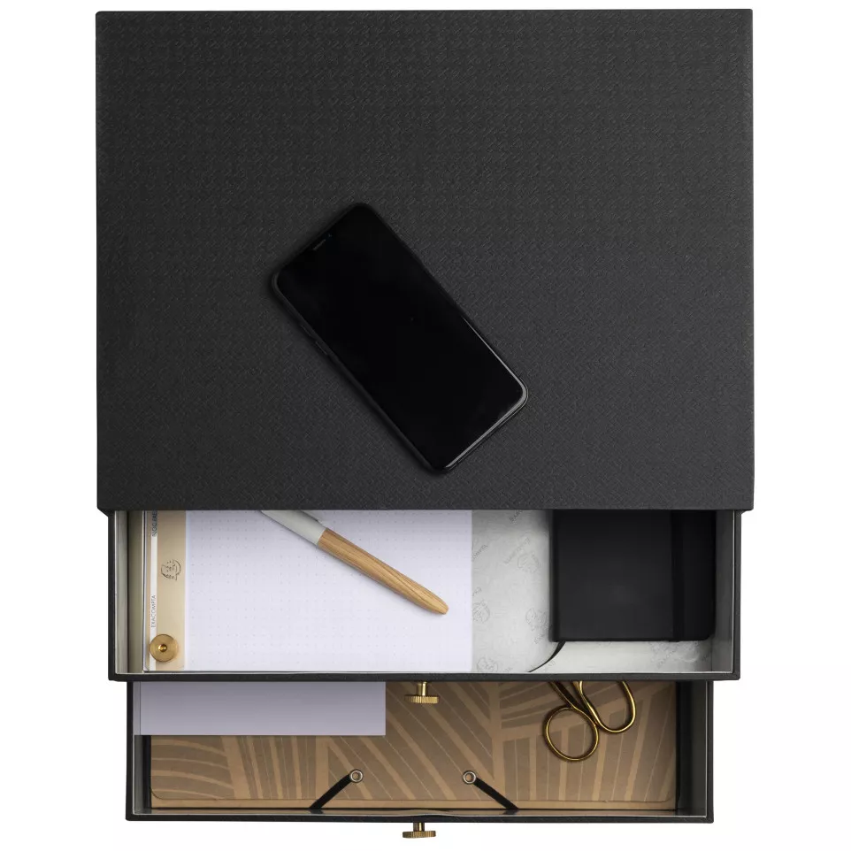 Box 2 laden karton OfficeByMe zwart-/...