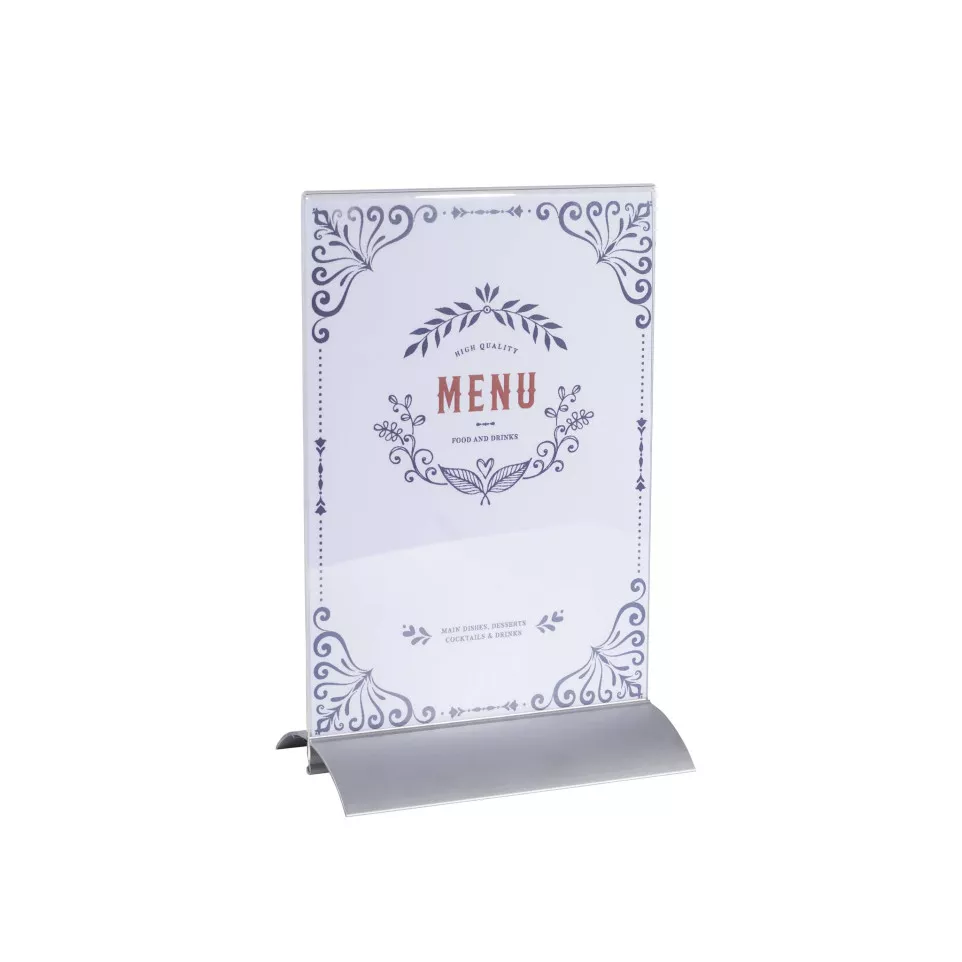 Porte-visuel vertical pied aluminium...