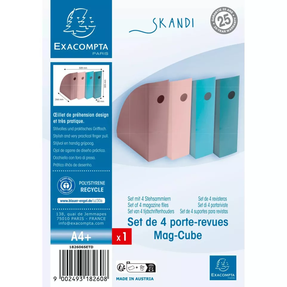 Set de 4 porte-revues Mag-Cube...