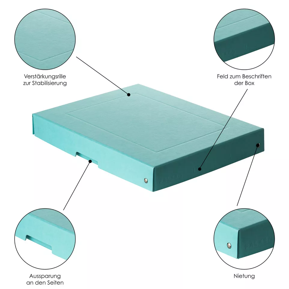 PureBox Pastell A4 blauw 40mm-/ St.