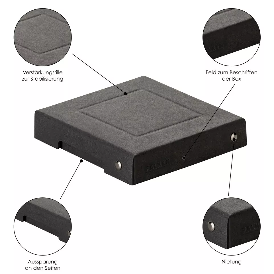PureBox Black 120x120 25mm/ Pce