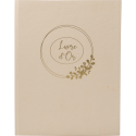Ring flower gold edge 100 page guestbook/ Pc.