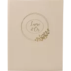Ring flower gold edge 100 page guestbook/ Pc.