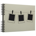 Spiral photo album 50 black pages Instants/ Pc.
