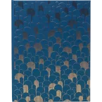Gastenboek 100p goud- 27x22 NeoDeco blauw/ St.