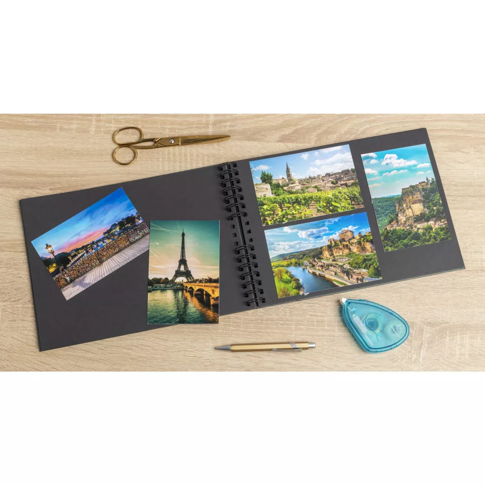 Spiral photo album 50 black pages Neo...