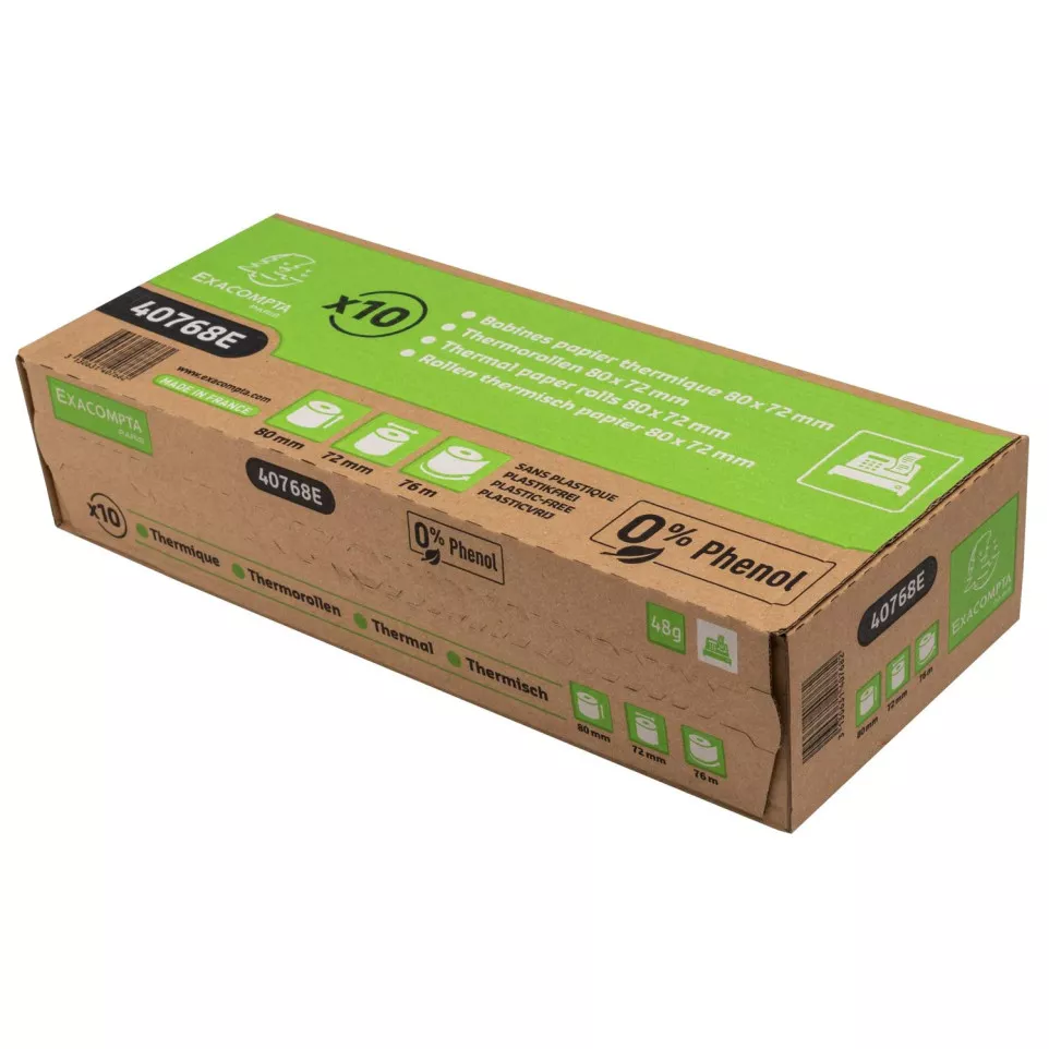 Bobine pour tickets de caisse 80x72mm...