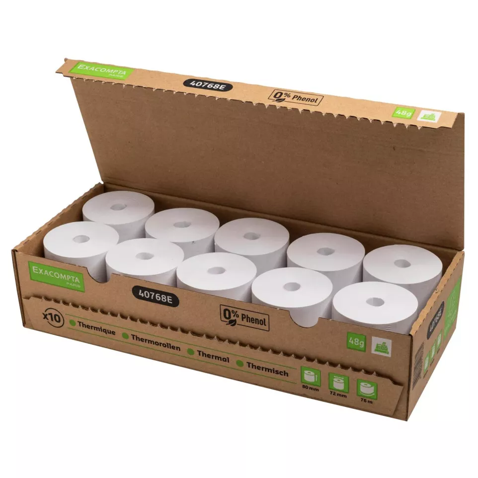 Bobine pour tickets de caisse 80x72mm...