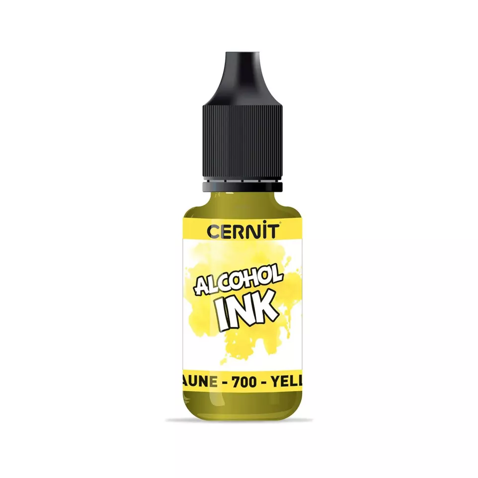 Cernit encre à l'alcool 20 ml Jaune/ Pce