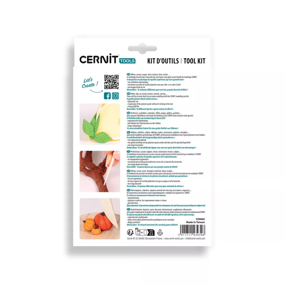 Cernit set 8 werktuigen-/ St.