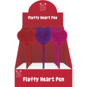 3 ASSORT FLUFFY HEART PENS 72/ Pc.