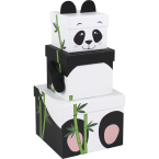 Panda, set 3 vierkante...