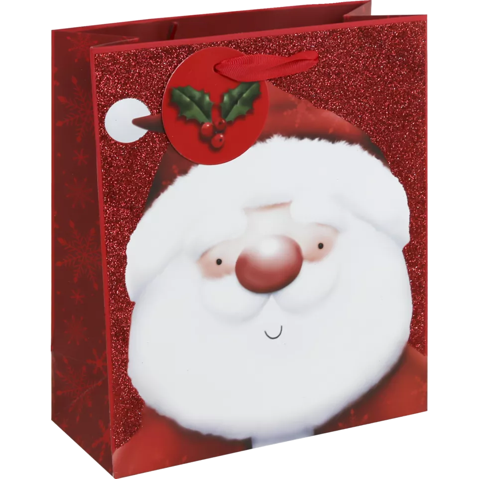Kerstman glitter tas- M...