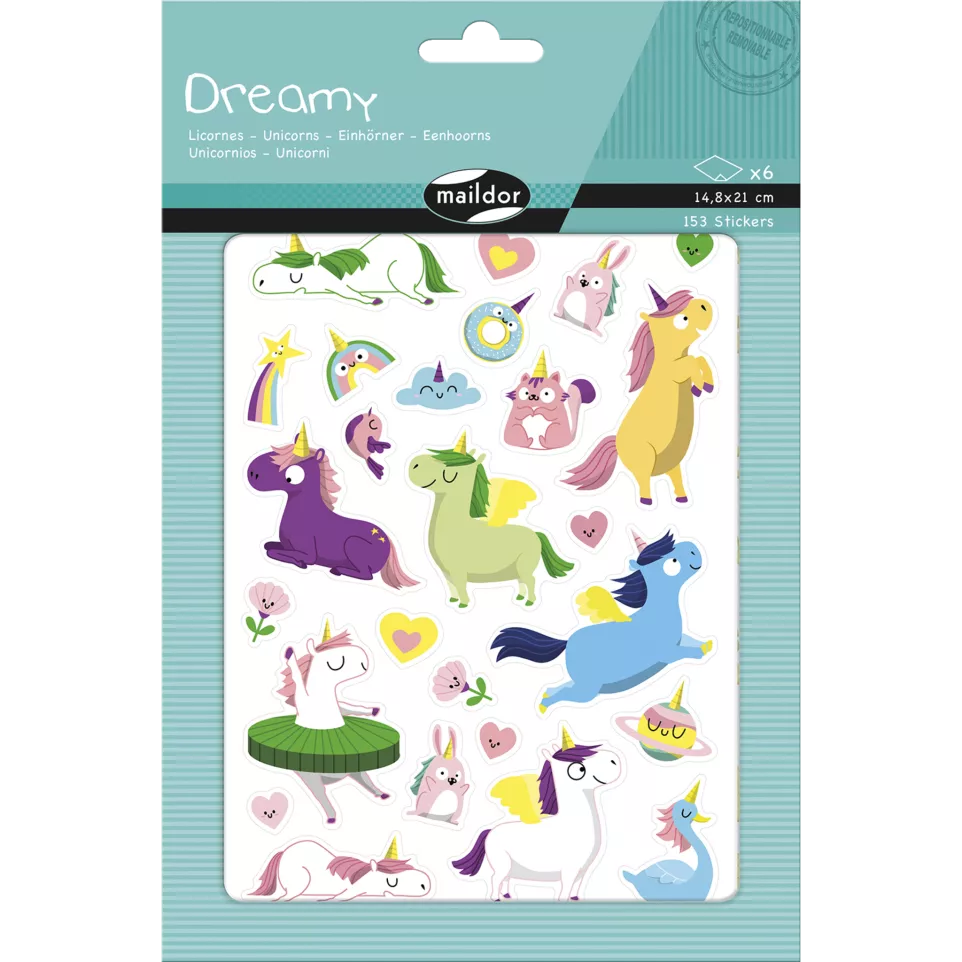 Dreamy, Bag 6 pl 14.8x21cm, Unicorns/...