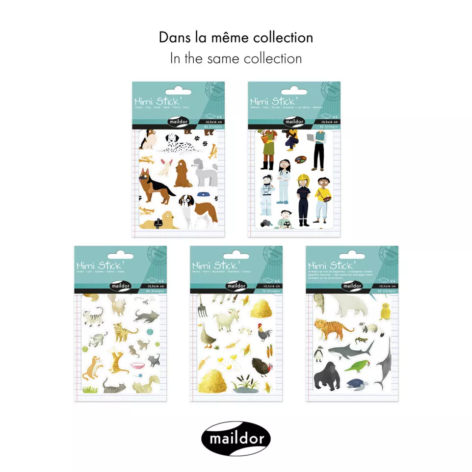 Mimi Stick, Bag 4 pl 10.5x16cm, Dogs/...