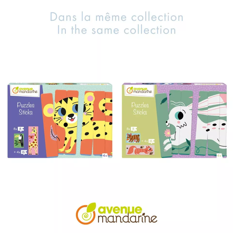 Puzzles Sticks, Forest animals/ Pc.