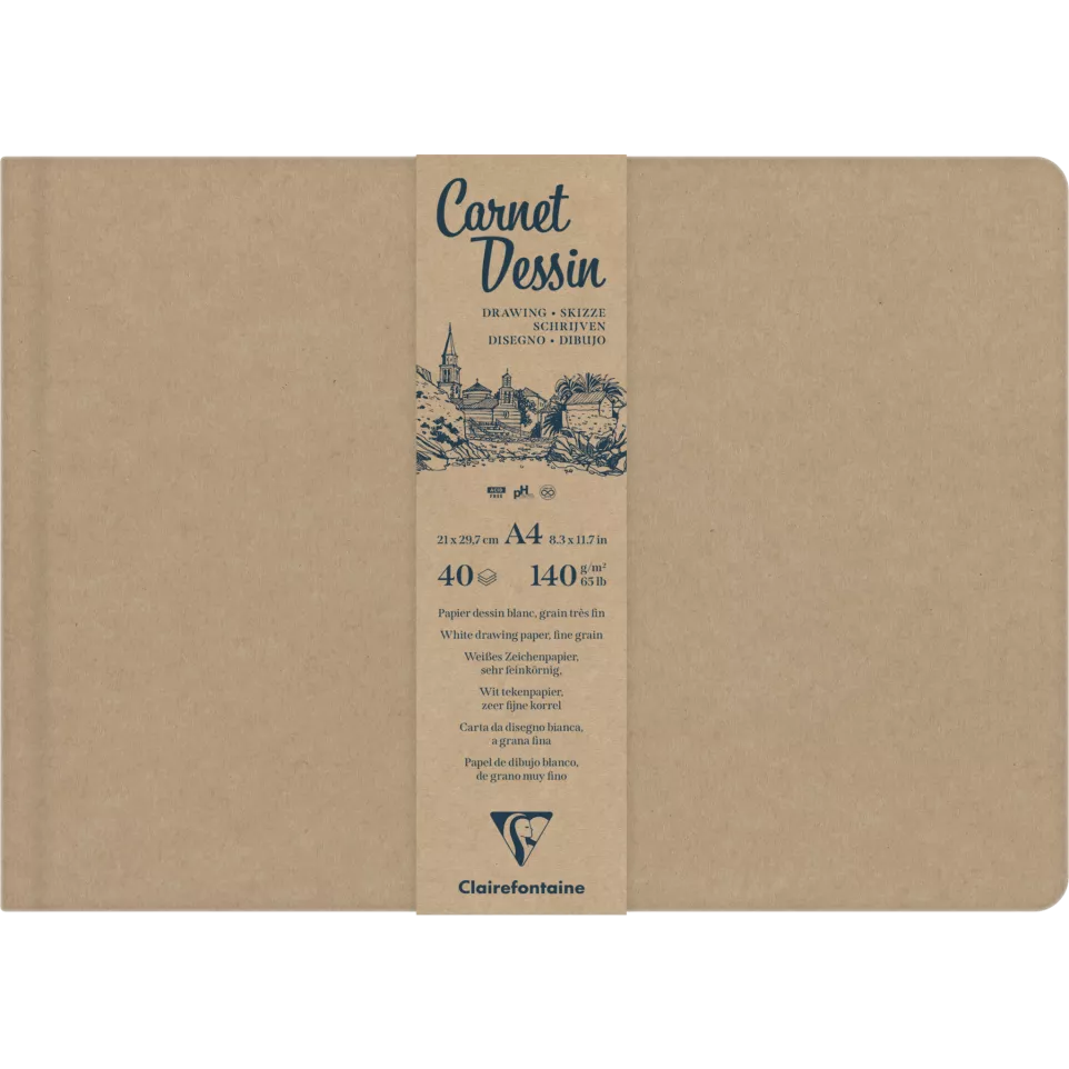Notitieboek HC A3 wi-t papier 140g...