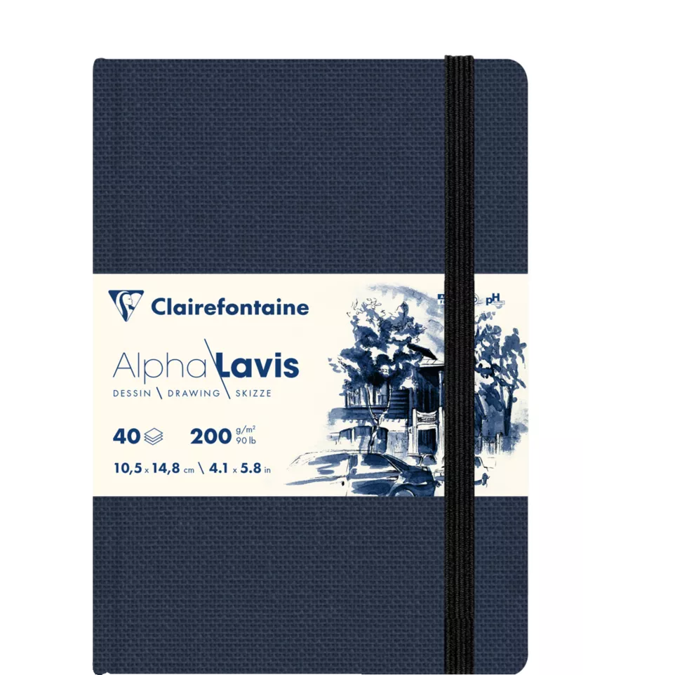 Alpha Lavis carnet cousu 40F A6 300g/...