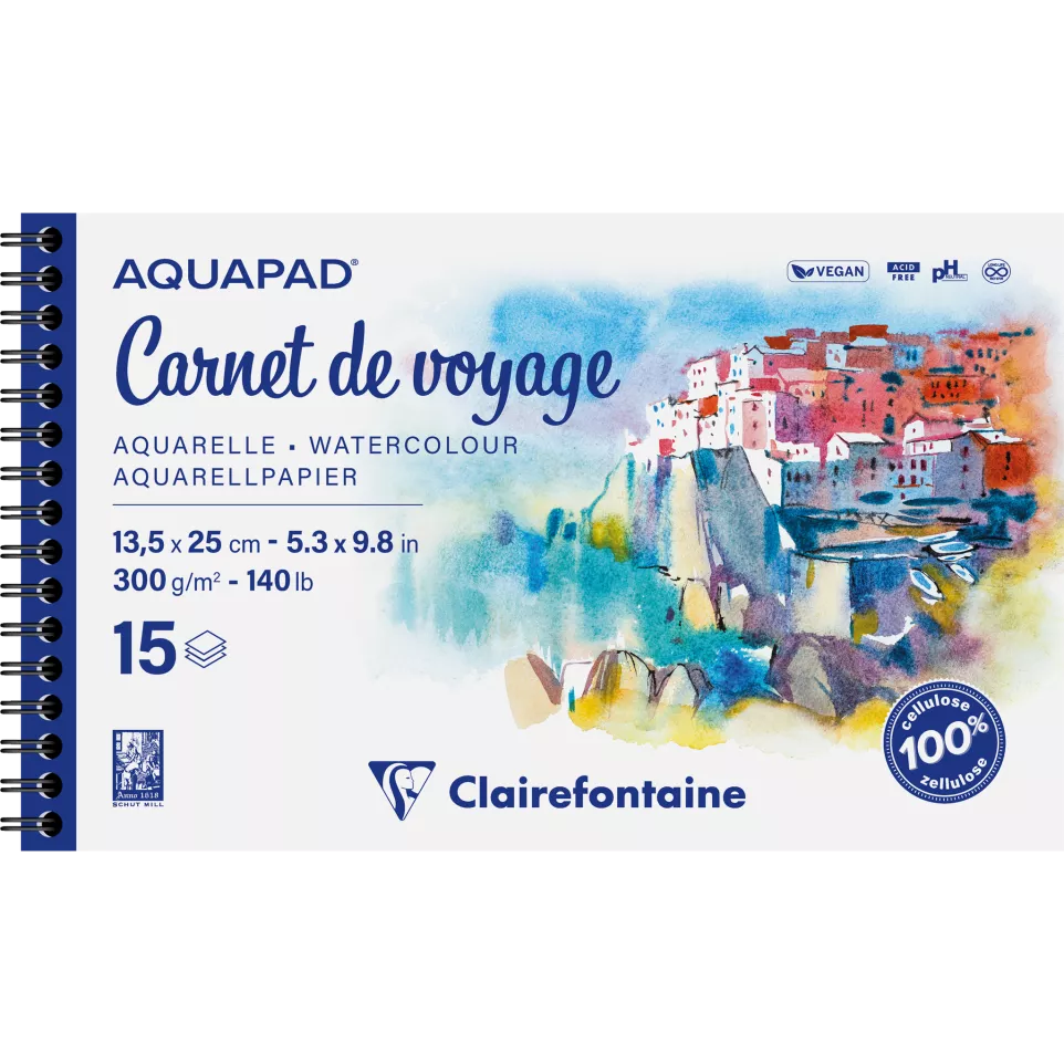 Ntbk spir. Aqua 13,5-x25cm 15bl MF...