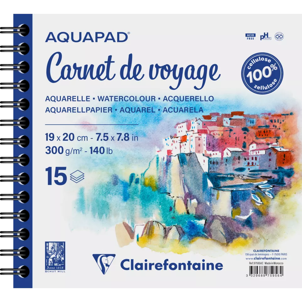 Ntbk spir. Aqua 19x2-0cm 15bl MF 300g...