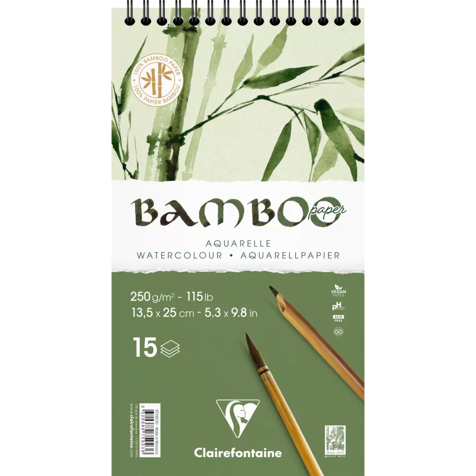 Wirebound pad. Bamboo 250g 13,5x25cm...