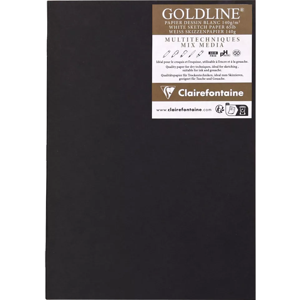 GOLDLINE Stapled ske-tchBk 140g 20sh...