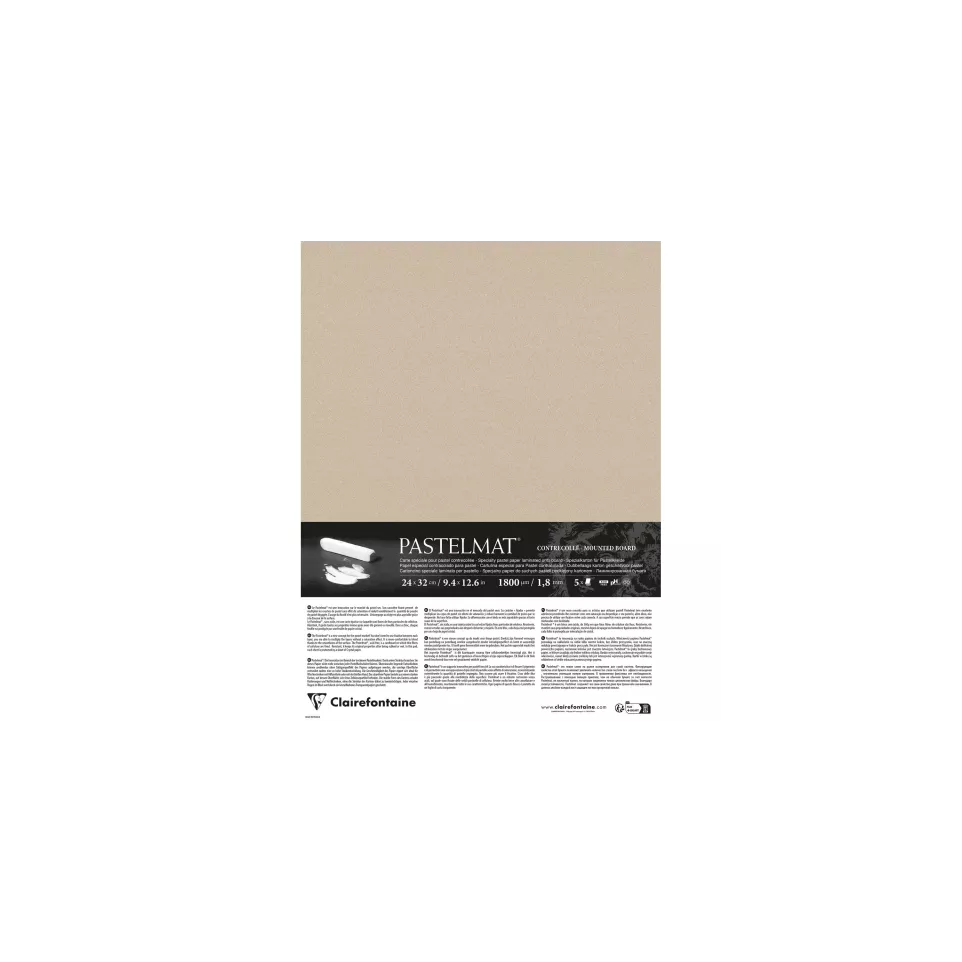 Pastelmat 1,8mm 24x32 5bl zandkleur-/...