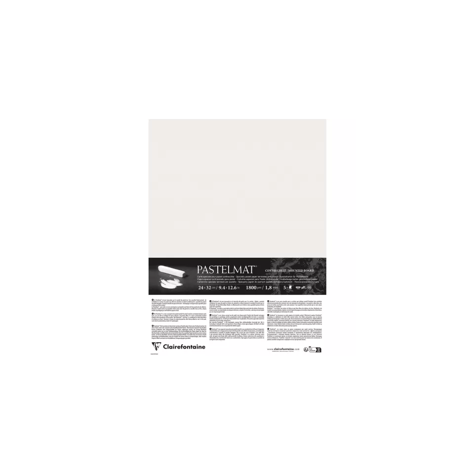 Pastelmat 1,8mm 24x32 5bl wit-/ St.