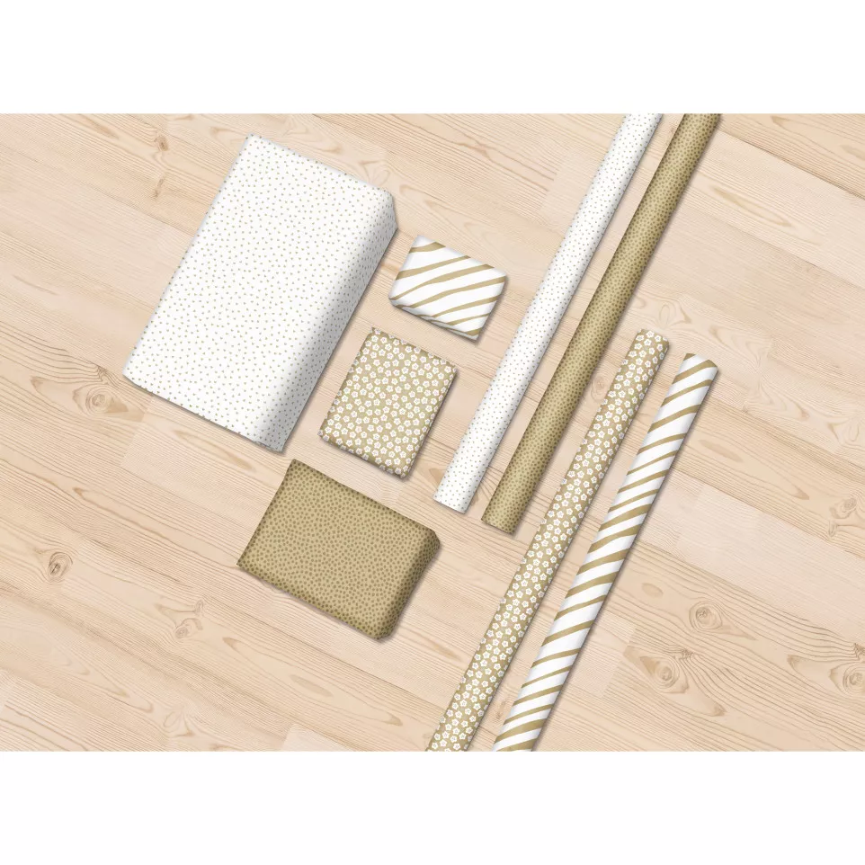 Kraft brut 70g, Blanc & or 5x0,70m,...