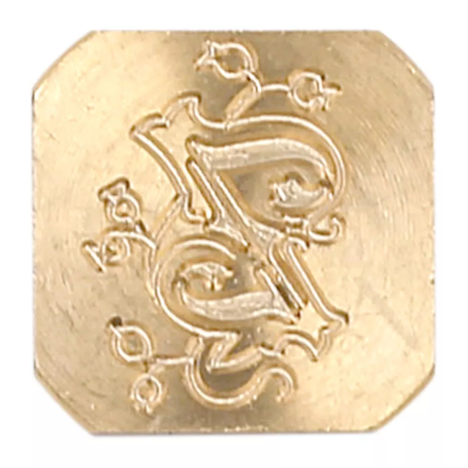 Vierkante zegel sierletter "Z"-/ St.