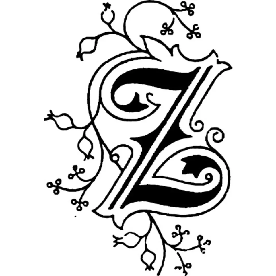 square seal illuminated  "Z"-/ Pc.