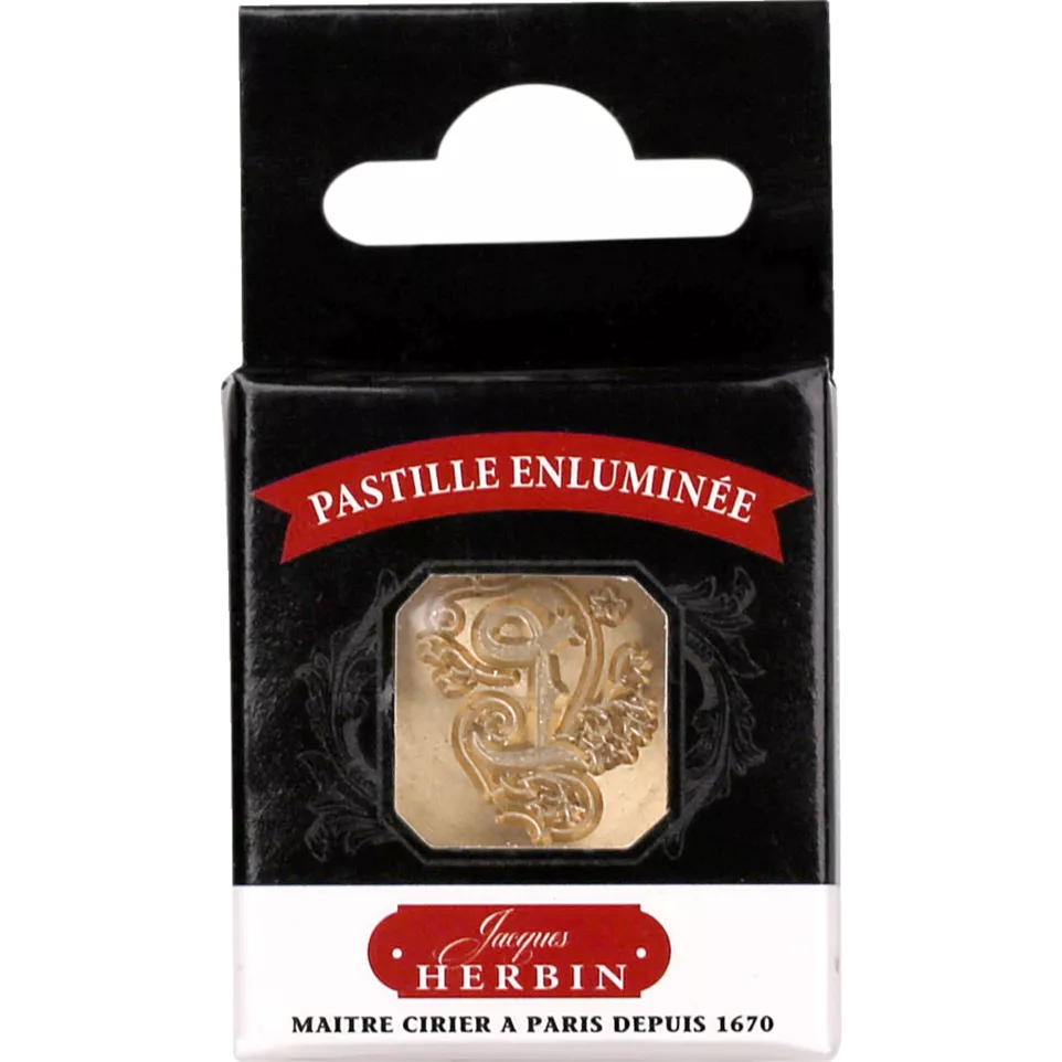 Vierkante zegel sierletter "L"-/ St.