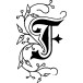 Vierkante zegel sierletter "F"-/ St.
