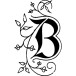 Vierkante zegel sierletter "B"-/ St.