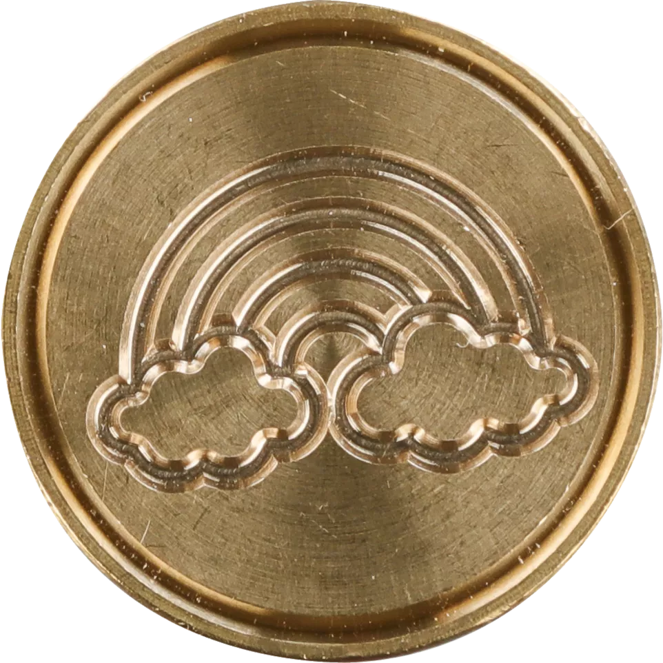 Zegel messing Ø 24mm- symbool...