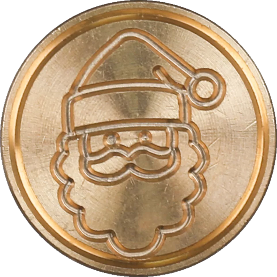 Zegel messing Ø 24mm Kerstman-BROCHE...