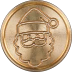 Zegel messing Ø 24mm Kerstman-BROCHE PÈRE NOEL/ St.