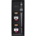 COFFRET ENCRES PLUME DE VERRE TRANSPAREN/ Pce