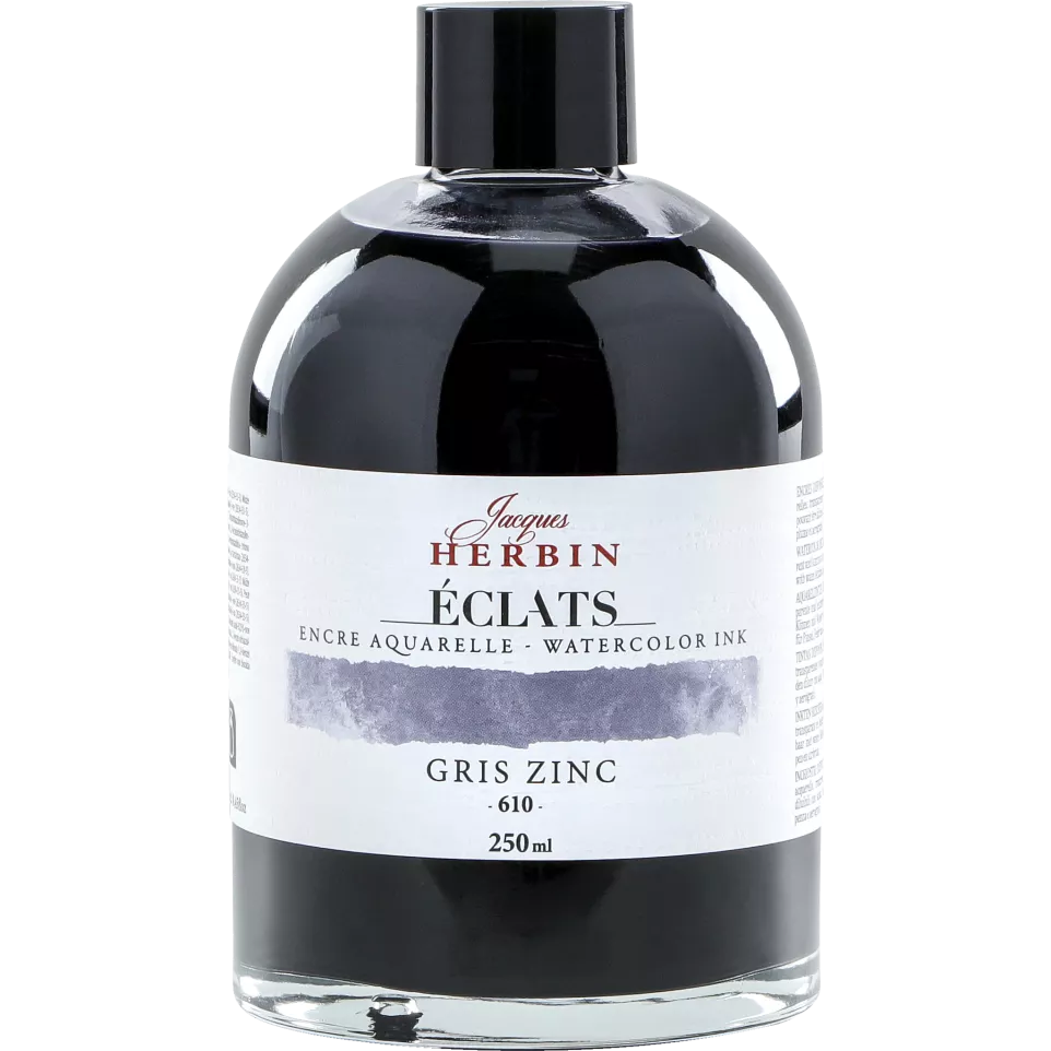 Éclats aquarel inkt 250ml Zinkgrijs-/...