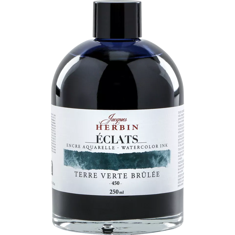 Éclats fine art ink--Burnt green...