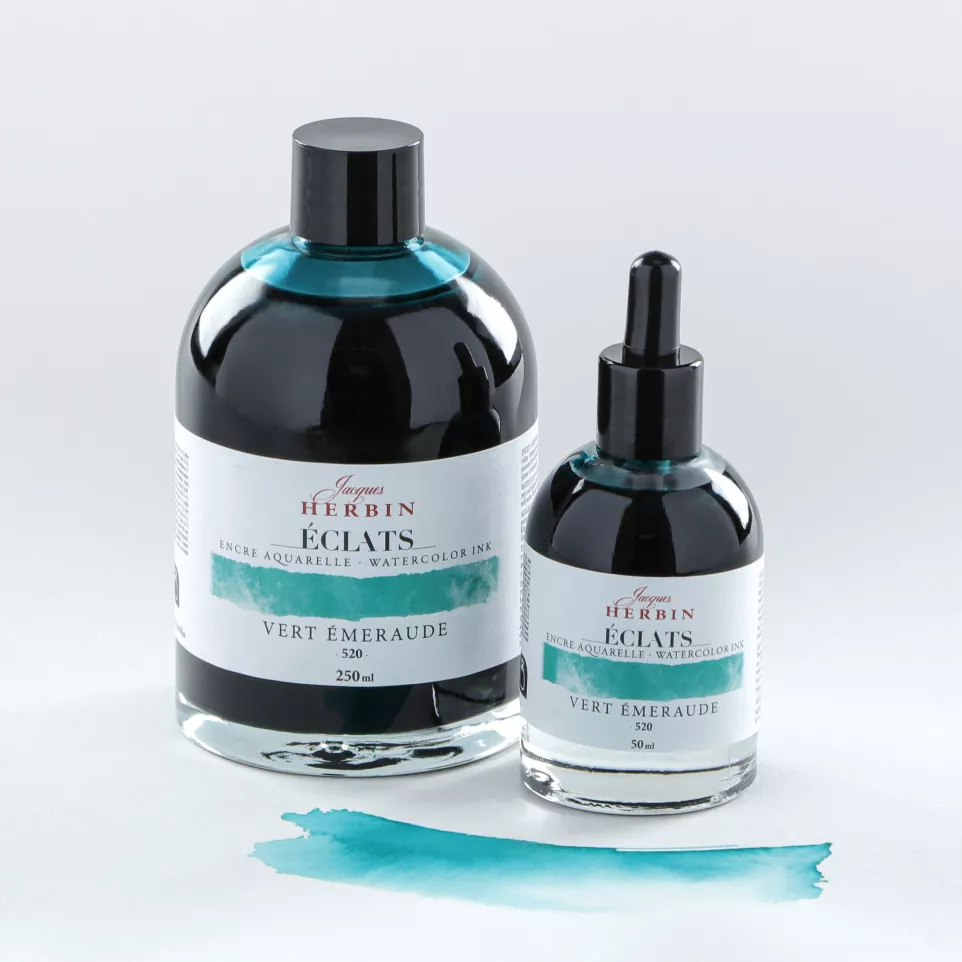 Éclats fine art ink--Emerald green...