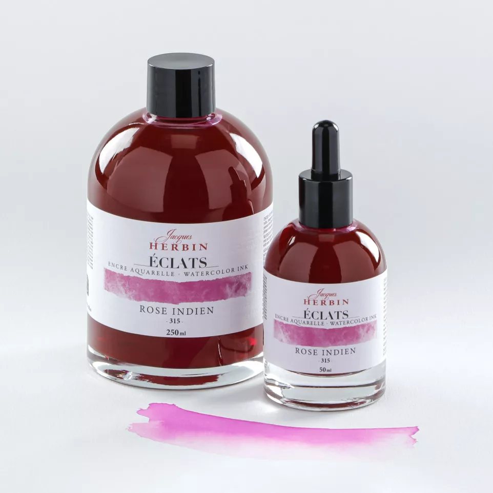 Éclats fine art ink--Indian pink...