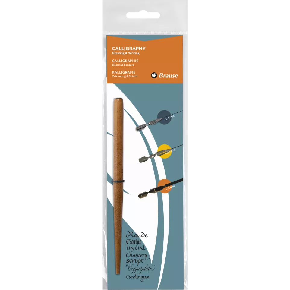 Penhouder + 3 pennen assorti-/ St.