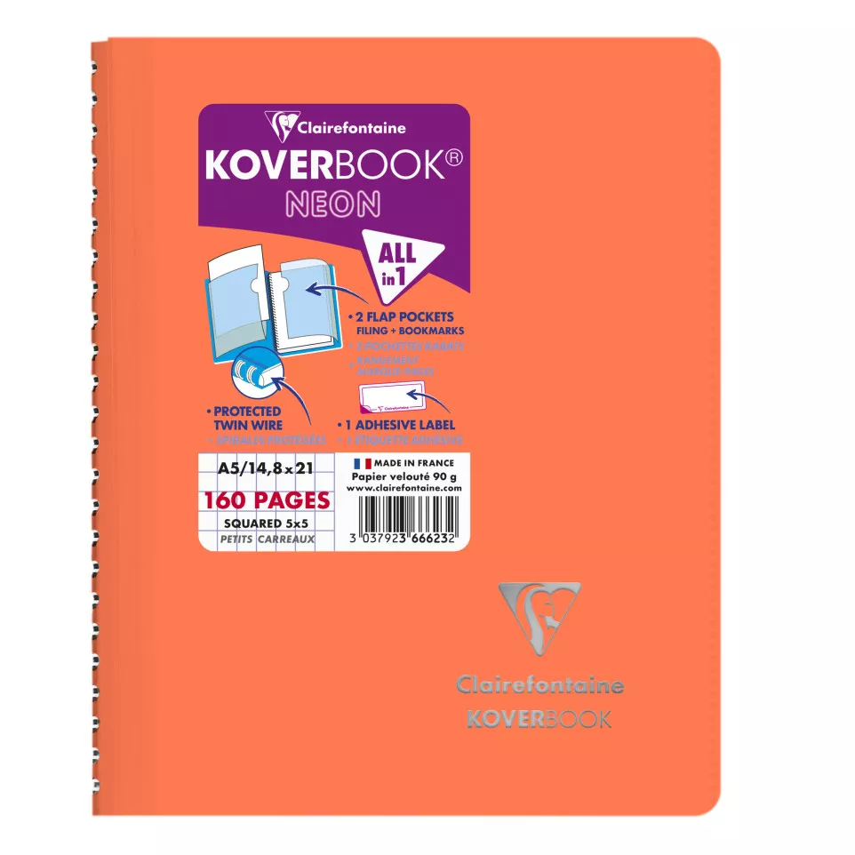 KB NEON SPIRAALSCHR.- 14,8X21 80BL...