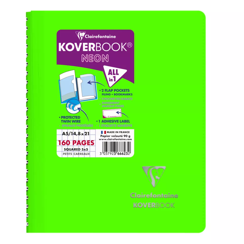 KB NEON SPIRAALSCHR.- 14,8X21 80BL...