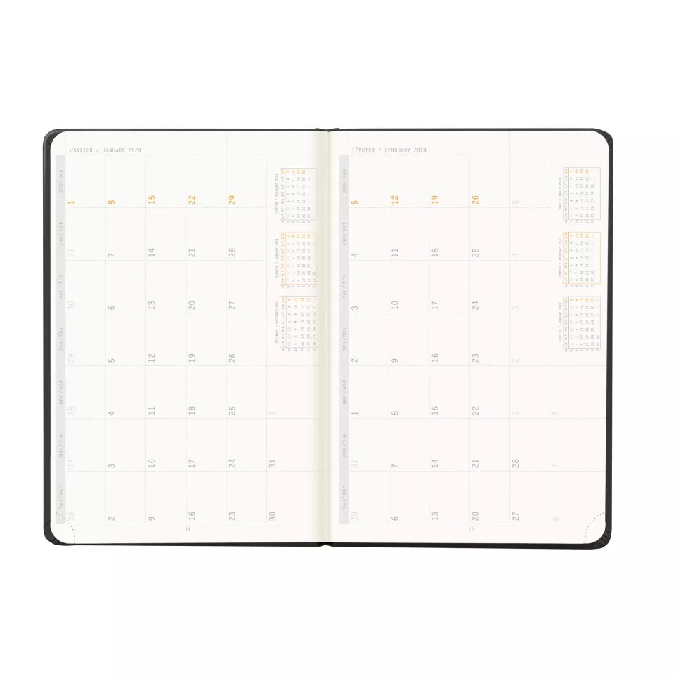 Rhodia Webplanner2024 A5 hor. zwart-/...