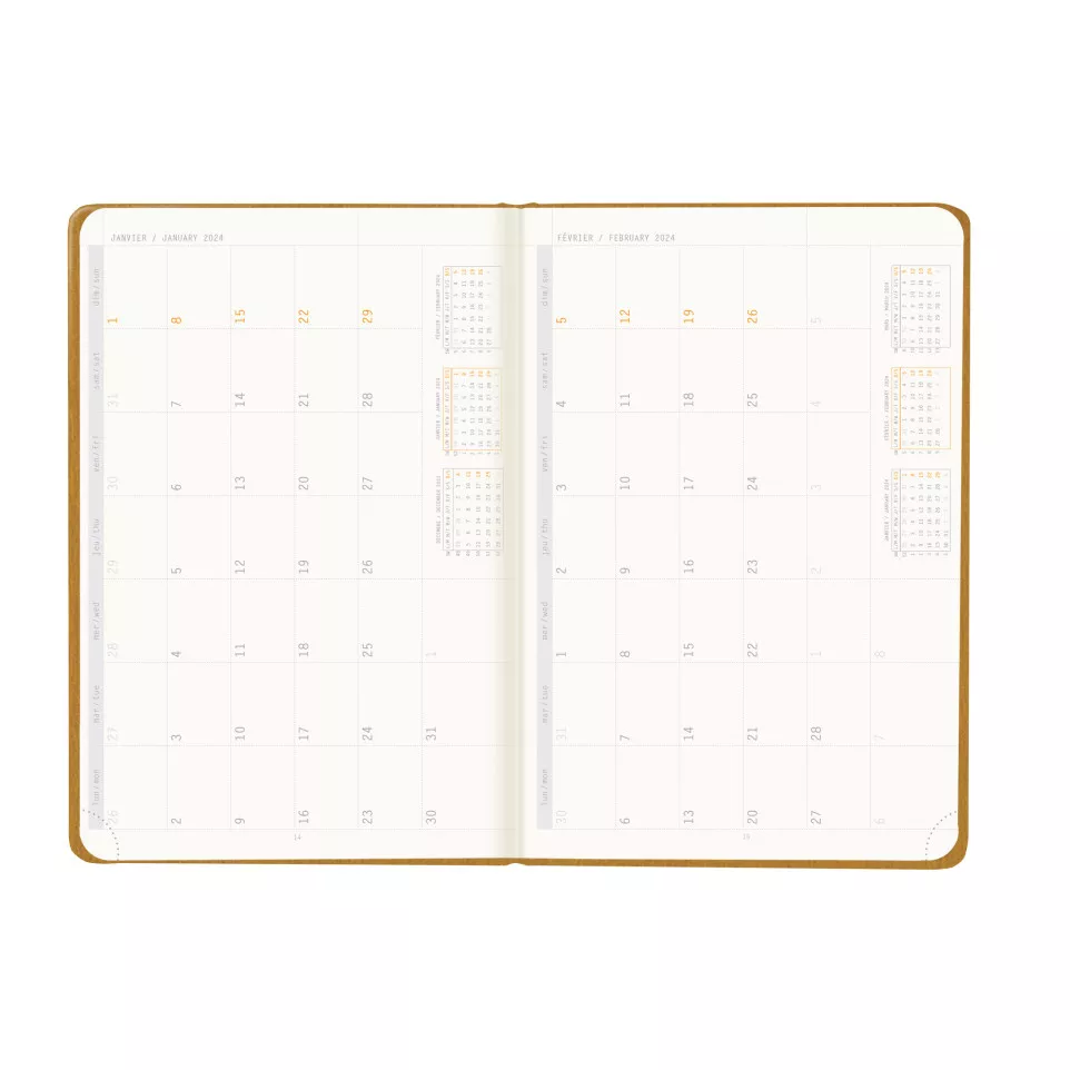 Rhodia Webplanner2024 A5 hor. goud-/ St.