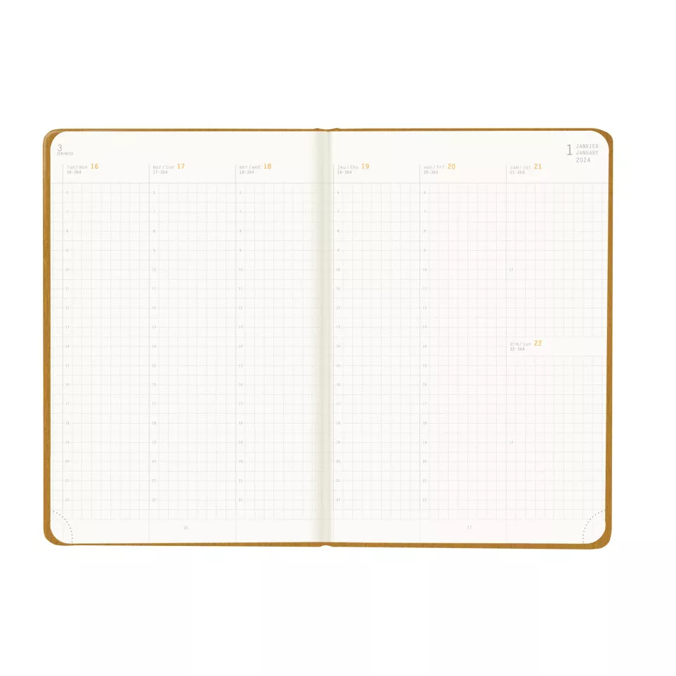 Rhodia Webplanner2024 A5 vert. goud-/...