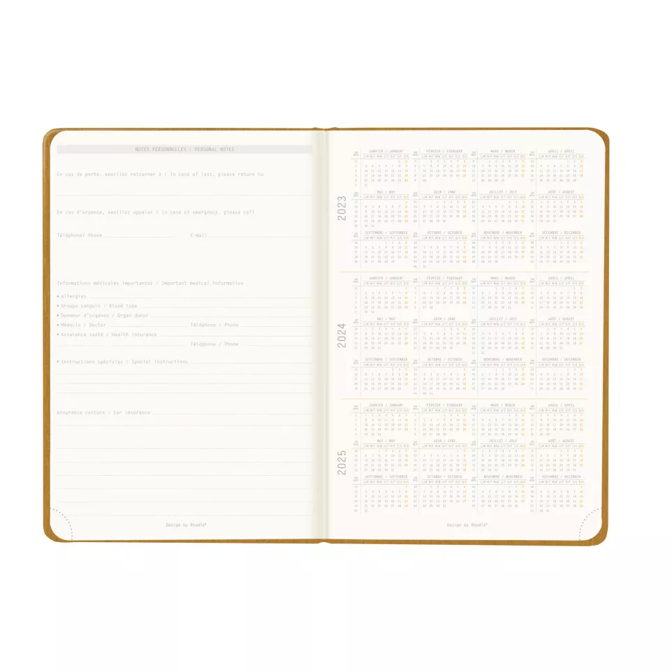 Rhodia Webplanner2024 A5 vert. goud-/...